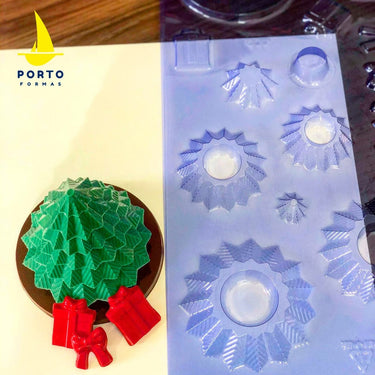 Forma De Chocolate - Folha De Modelagem - Árvore De Natal 3D - PF859